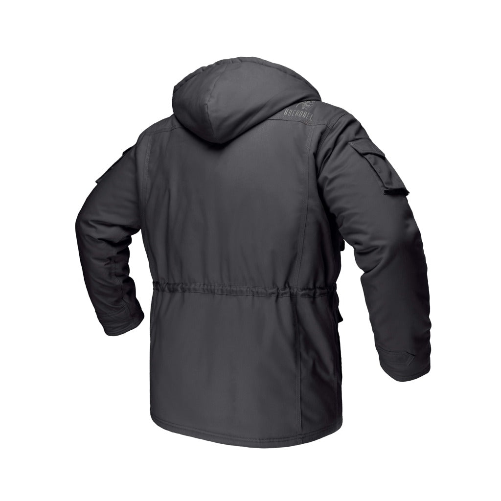 Photo-Charcoal parka jacket, Back view