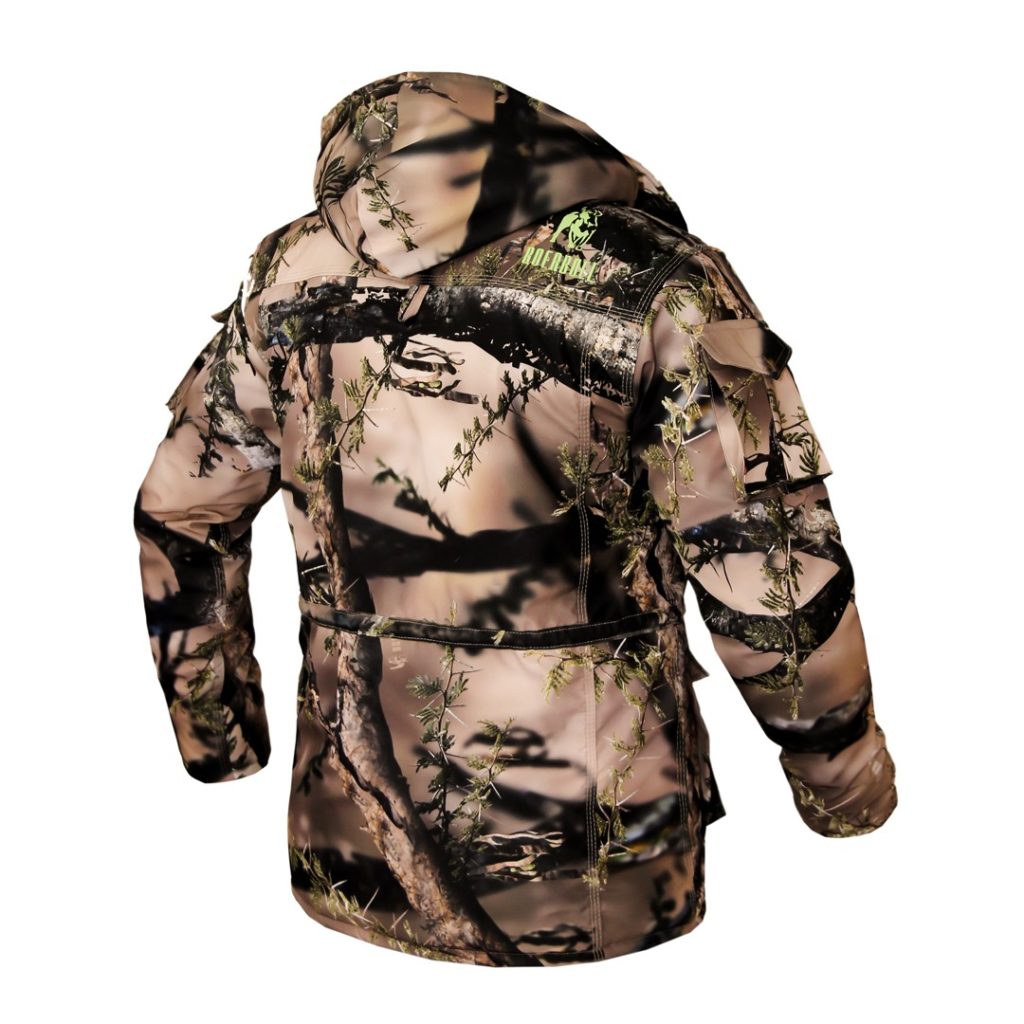 photo-bush camo parka, back view