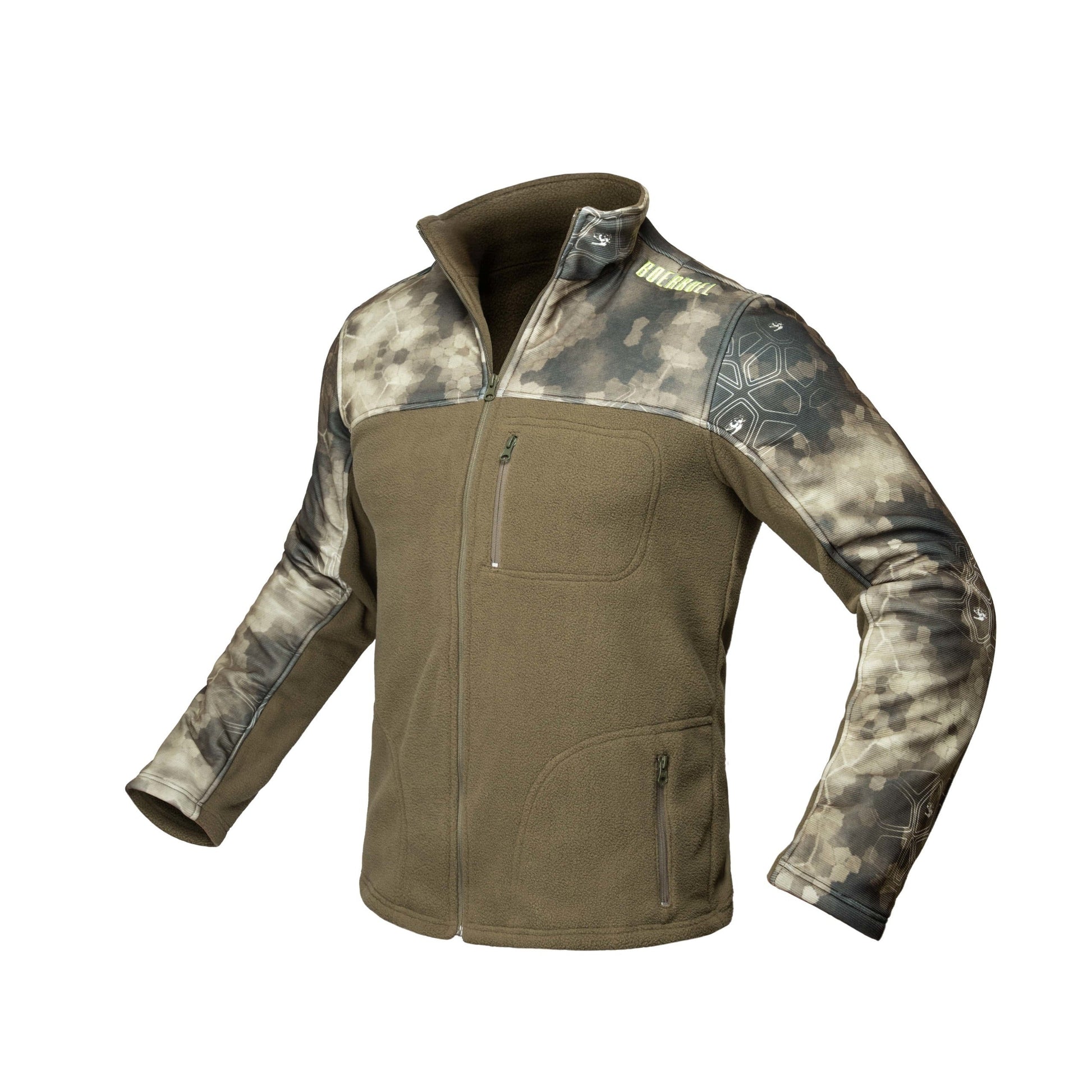 photo-shell fleece tech top, front view