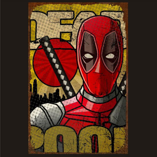 Steel Sign-Deadpool