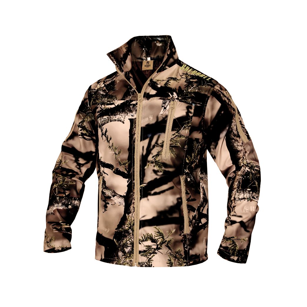 photo-Bush camo combat jacket, front view