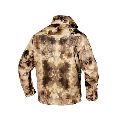 photo-Shell camo combat jacket, back view